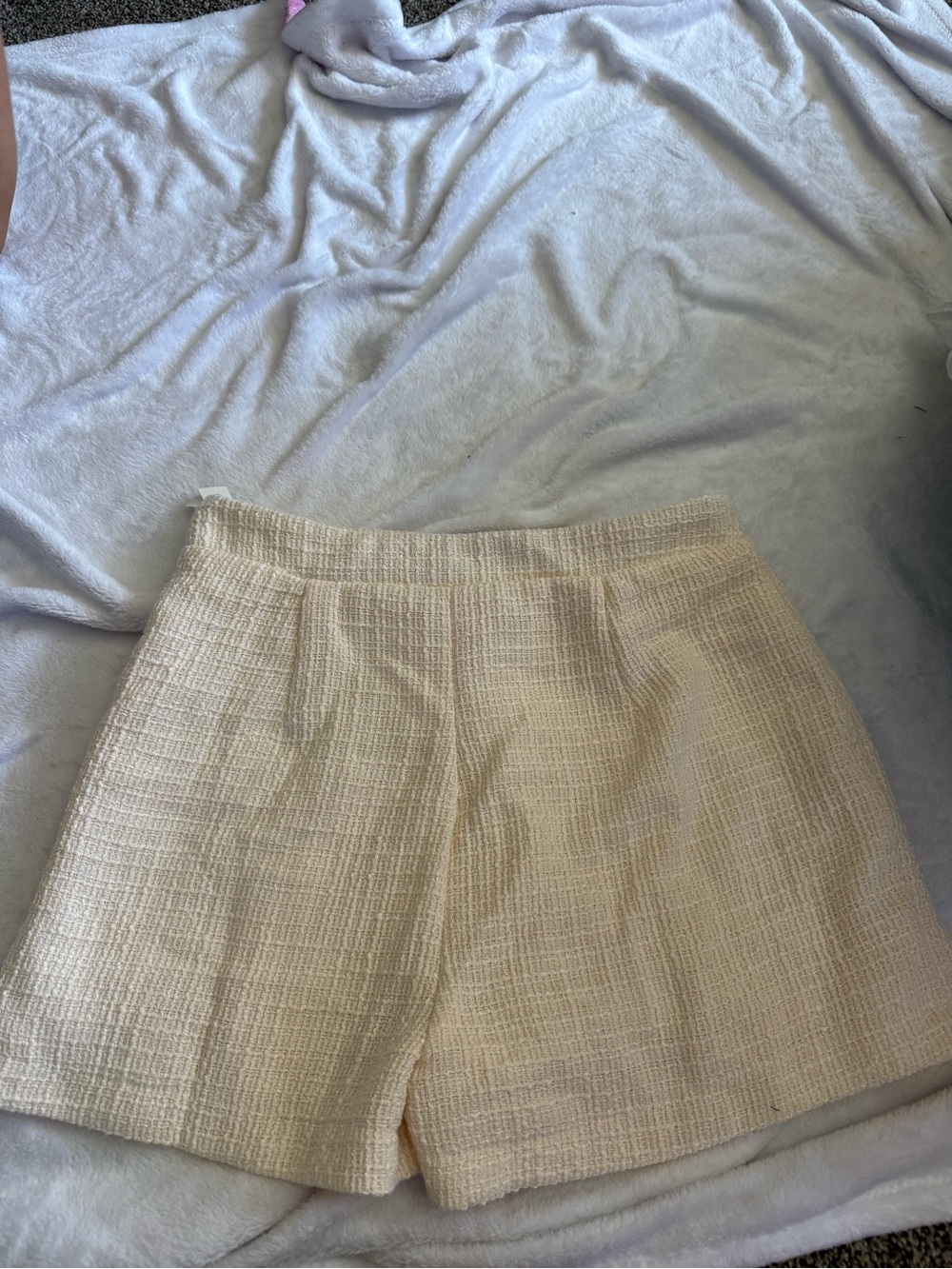NWT Jason Wu Cream Textured Fringe Crop Top and Shorts - Picture 4 of 5